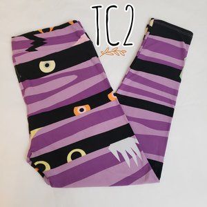 NWT LulaRoe Halloween/Mummy Leggings Size TC2